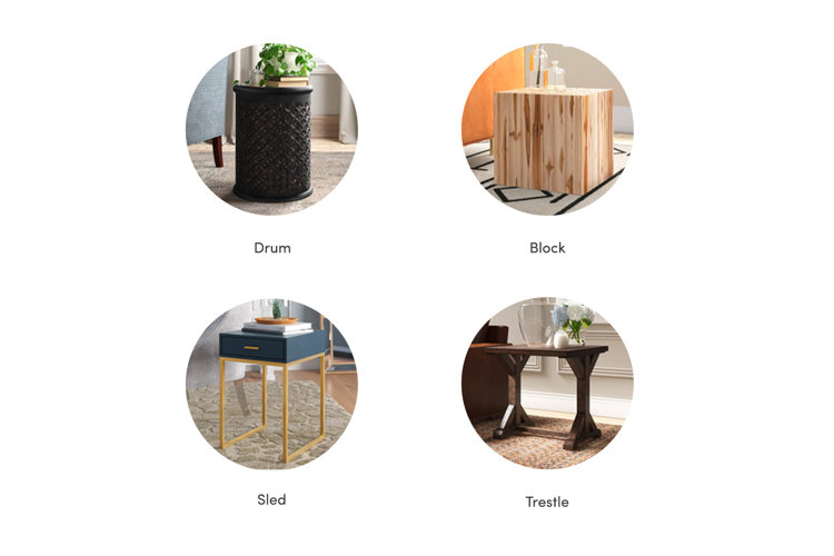 Side table outlet types